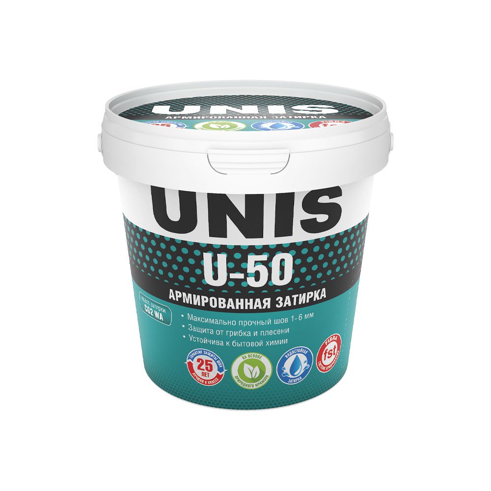 Цементная армированная затирка для швов UNIS U-50, 1.5кг - картинка 2