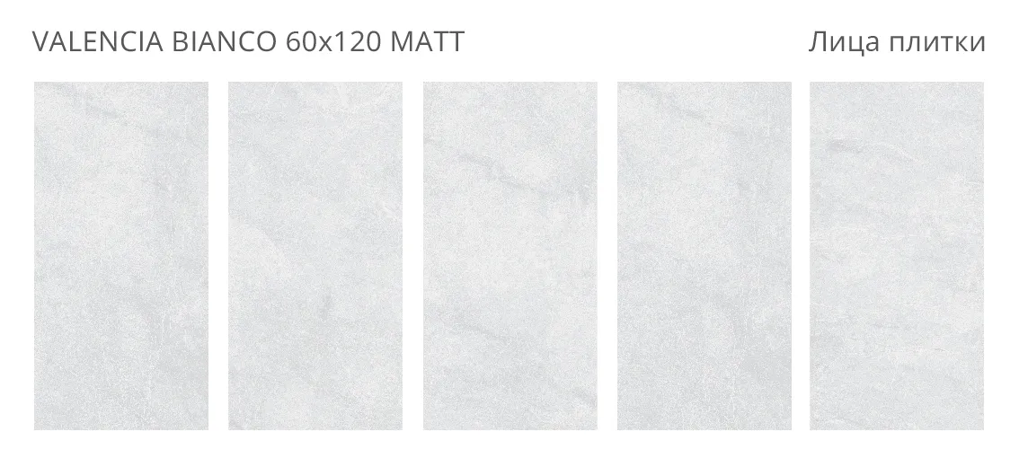 Керамогранит матовый, VALENCIA BIANCO 60x120 MATT, Rizzi 60x120 - картинка 2