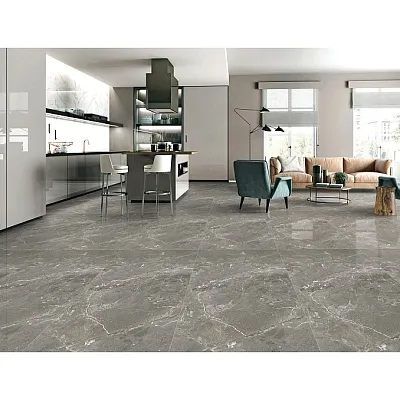 Romano Grey Керамогранит серый 60x60 полированный - картинка 2