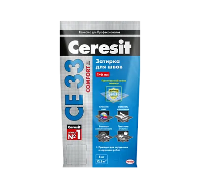 Затирка для швов 1-6 мм внутри и снаружи № 58 Тёмно-коричневый Ceresit CE33, 5кг - картинка 2