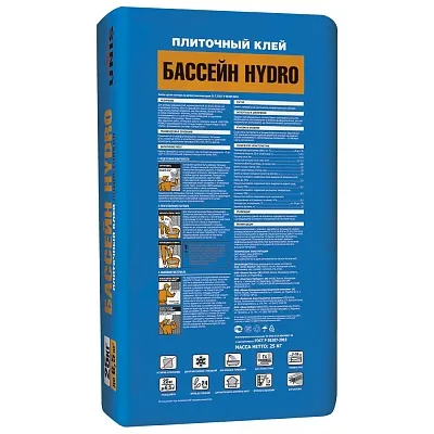 Плиточный клей с гидроизоляционными свойствами БАССЕЙН HYDRO, 25 кг - �������� 2