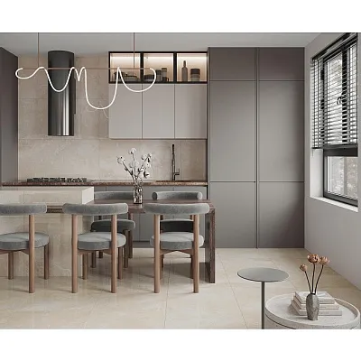Romano Crema Керамогранит бежевый 60x60 полированный - картинка 2