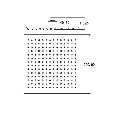 Верхний душ LAPARET квадратный 250*250мм N289415002LPT - картинка 2