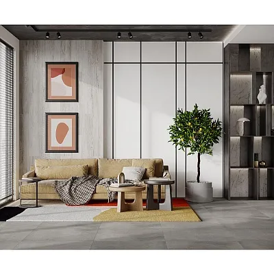 Sahara Dark Grey Керамогранит 80х80 Лаппатированный - картинка 2